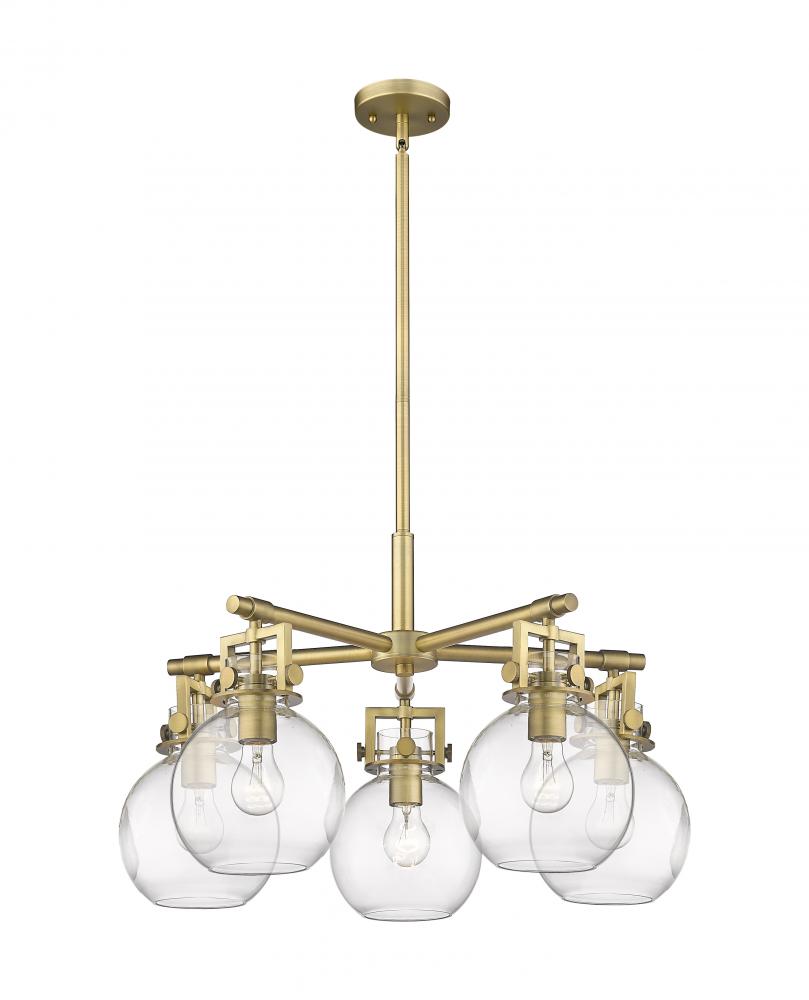 Newton Sphere - 5 Light - 26 inch - Brushed Brass - Chandelier