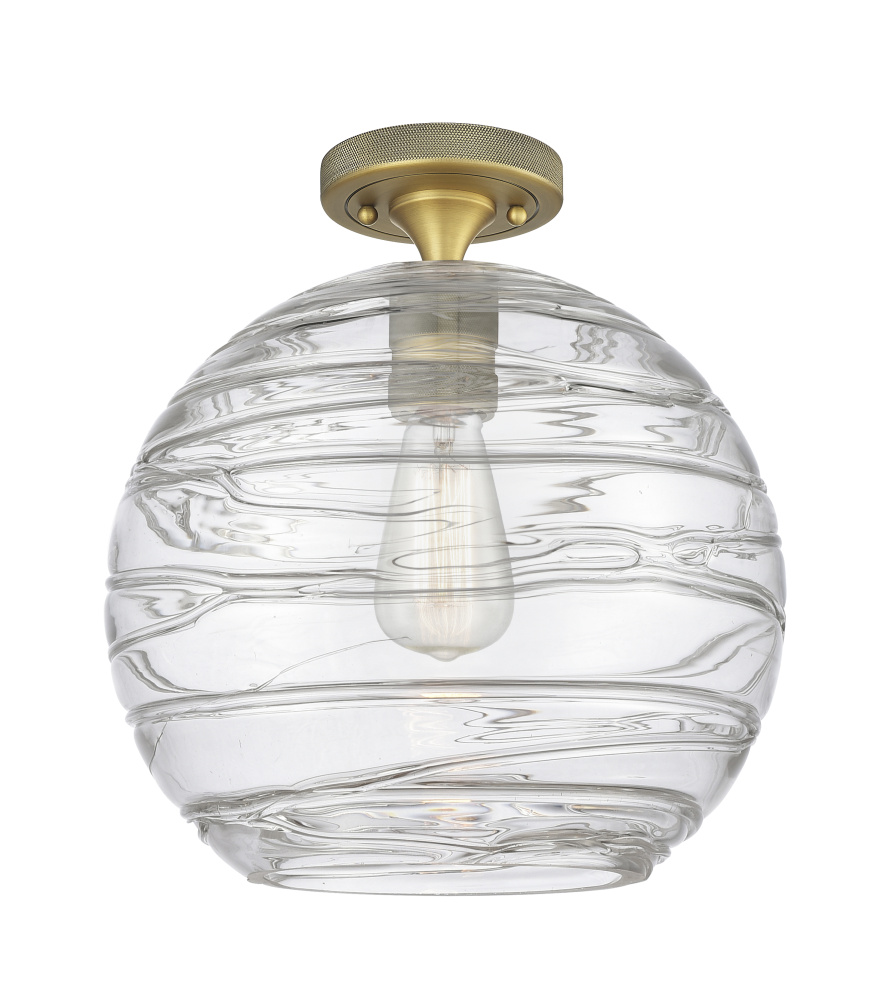 Crown Point - 1 Light - 10 inch - Brushed Brass - Flush Mount