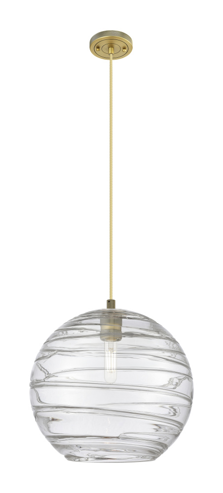 Crown Point - 1 Light - 12 inch - Brushed Brass - Pendant