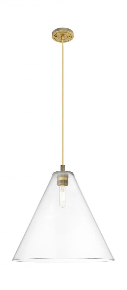 Crown Point - 1 Light - 16 inch - Brushed Brass - Pendant
