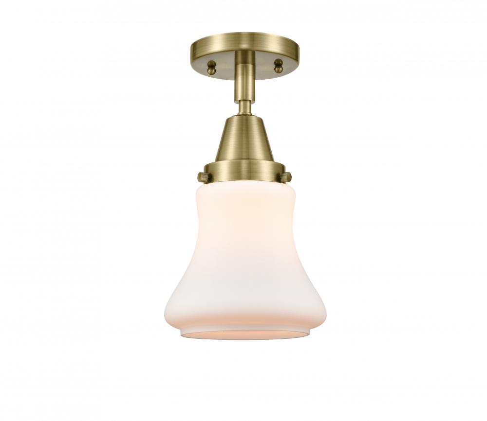 Bellmont - 1 Light - 6 inch - Antique Brass - Semi-Flush Mount