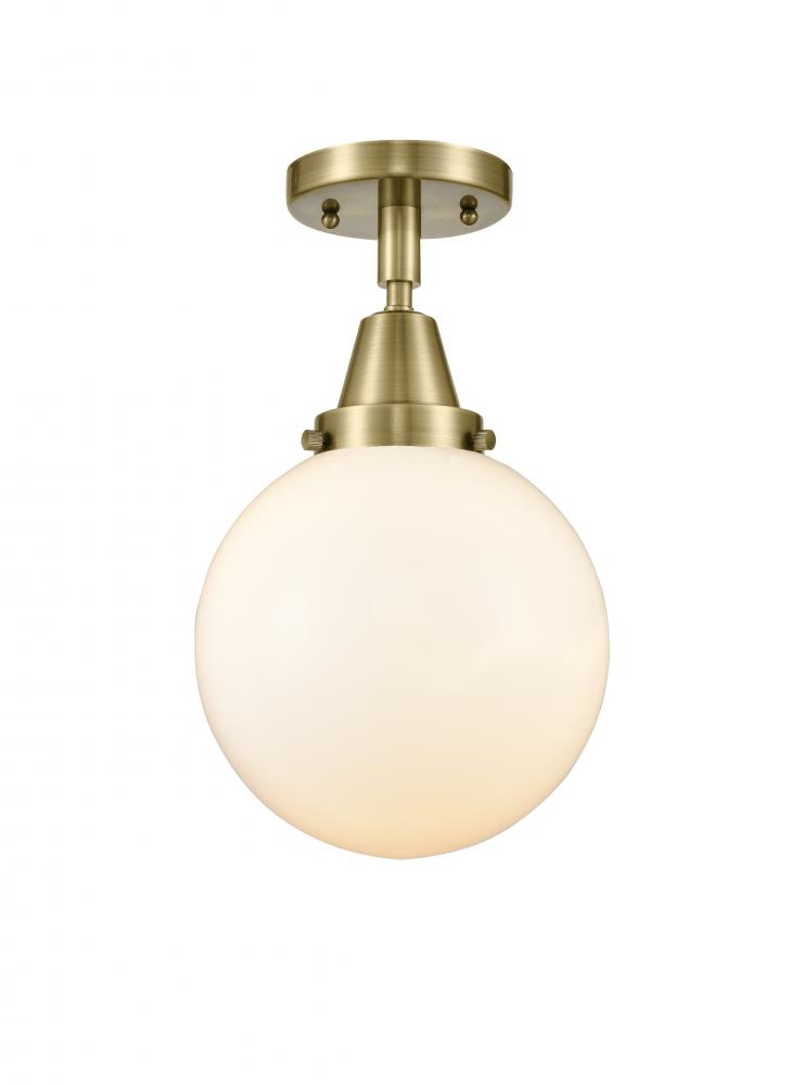 Beacon - 1 Light - 8 inch - Antique Brass - Semi-Flush Mount