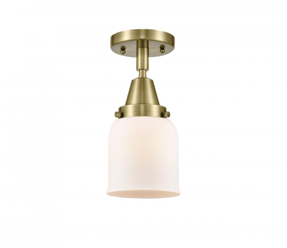 Bell - 1 Light - 5 inch - Antique Brass - Semi-Flush Mount
