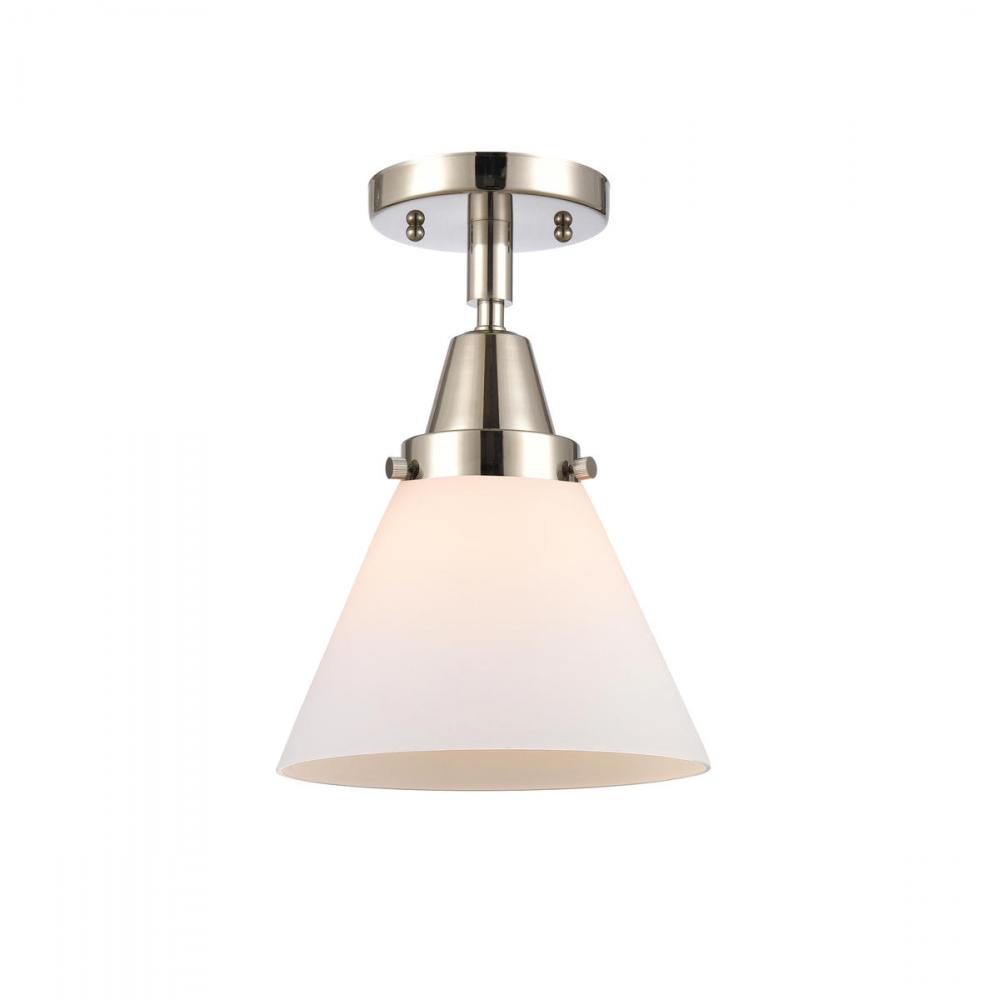 Cone - 1 Light - 8 inch - Polished Nickel - Semi-Flush Mount