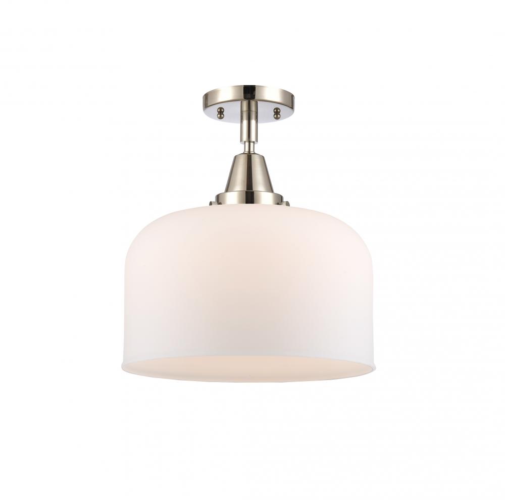 Bell - 1 Light - 12 inch - Polished Nickel - Flush Mount