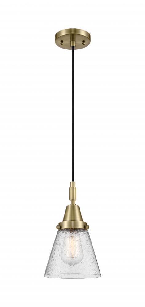 Cone - 1 Light - 6 inch - Antique Brass - Mini Pendant