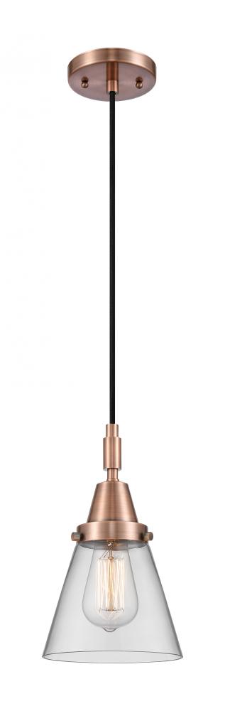 Cone - 1 Light - 6 inch - Antique Copper - Mini Pendant