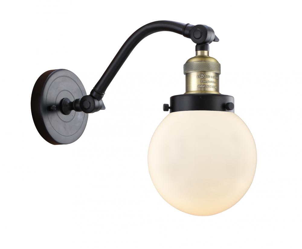 Beacon - 1 Light - 6 inch - Black Antique Brass - Adjustable Sconce