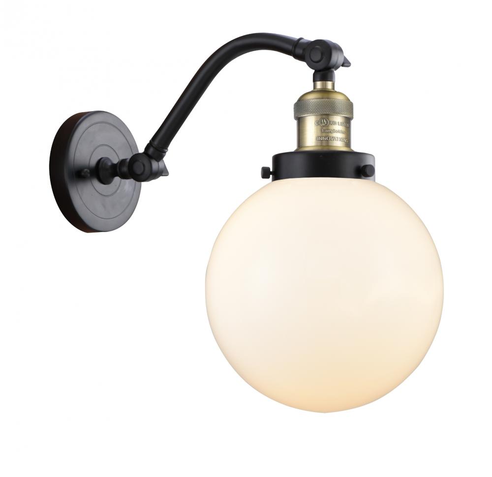 Beacon - 1 Light - 8 inch - Black Antique Brass - Adjustable Sconce