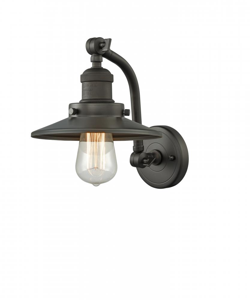 Railroad - 1 Light - 5 inch - Oil Rubbed Bronze - Adjustable Sconce