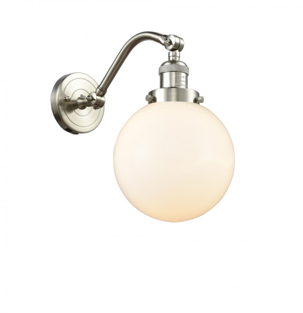 Beacon - 1 Light - 8 inch - Brushed Satin Nickel - Adjustable Sconce