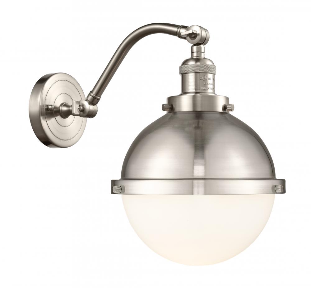 Hampden - 1 Light - 9 inch - Brushed Satin Nickel - Adjustable Sconce