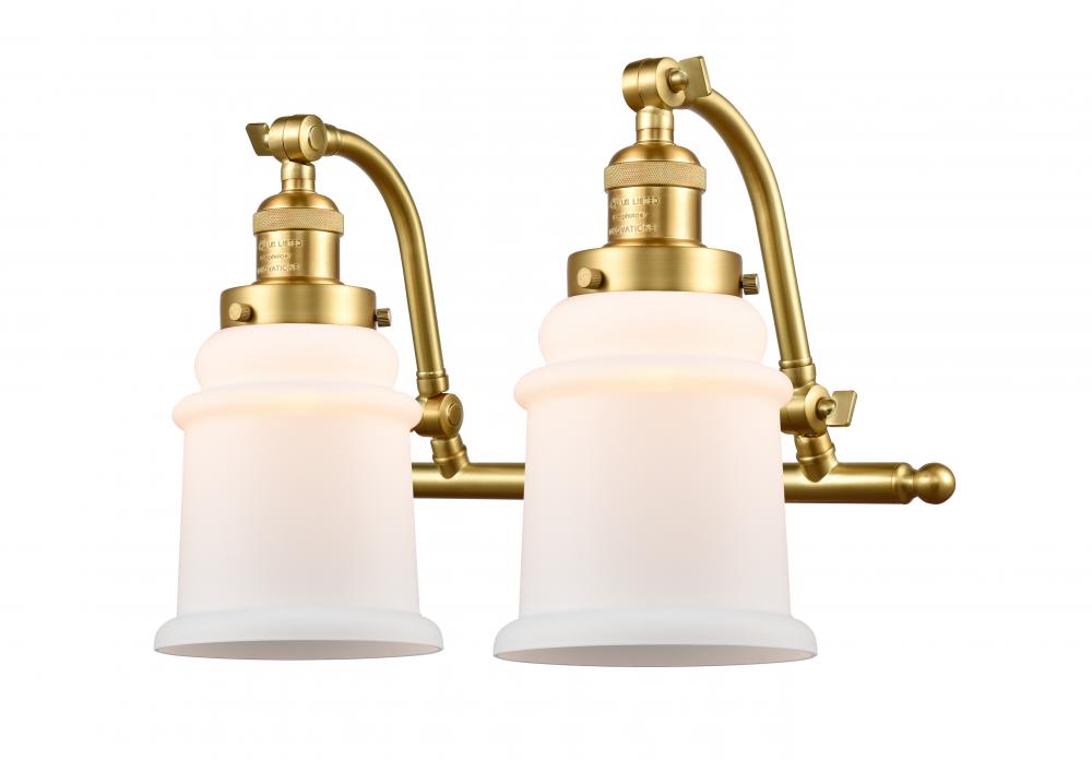 Canton - 2 Light - 18 inch - Satin Gold - Adjustable Bath Vanity Light