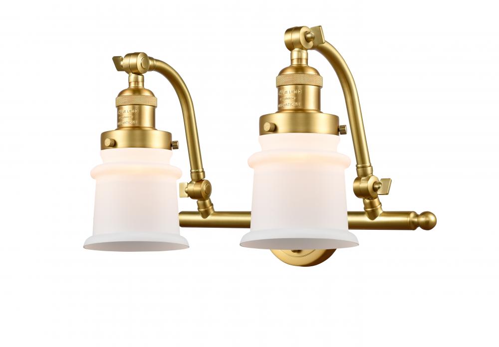 Canton - 2 Light - 18 inch - Satin Gold - Adjustable Bath Vanity Light