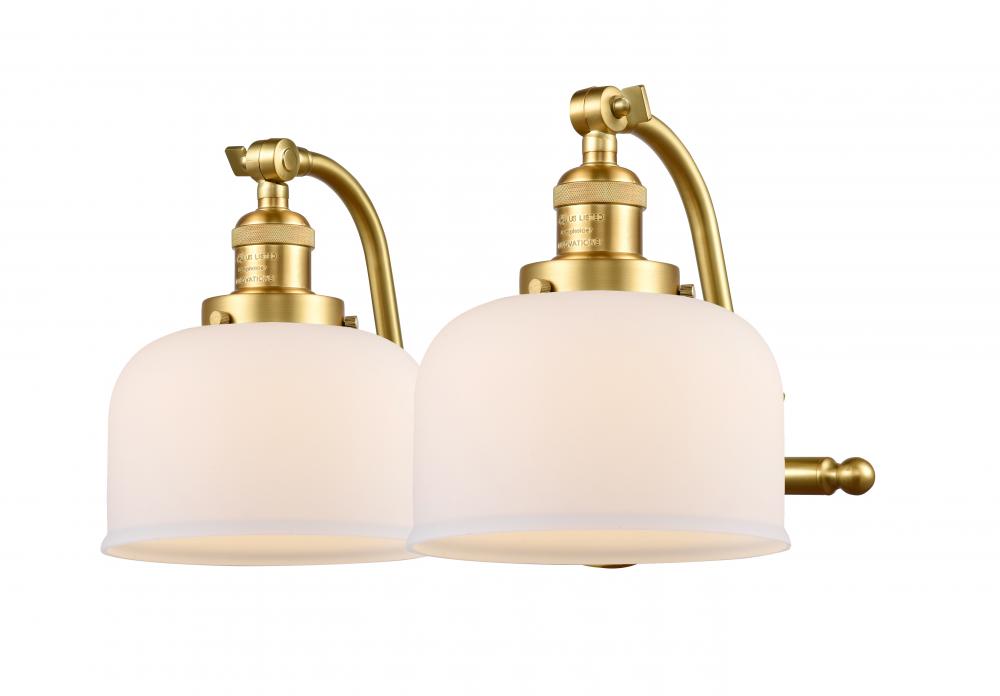 Bell - 2 Light - 18 inch - Satin Gold - Adjustable Bath Vanity Light