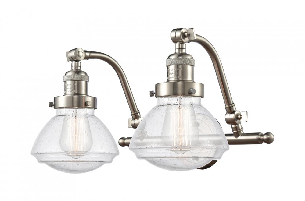Olean - 2 Light - 19 inch - Brushed Satin Nickel - Adjustable Bath Vanity Light