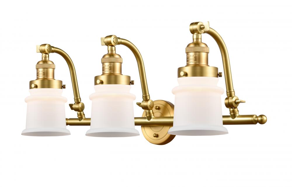 Canton - 3 Light - 28 inch - Satin Gold - Adjustable Bath Vanity Light