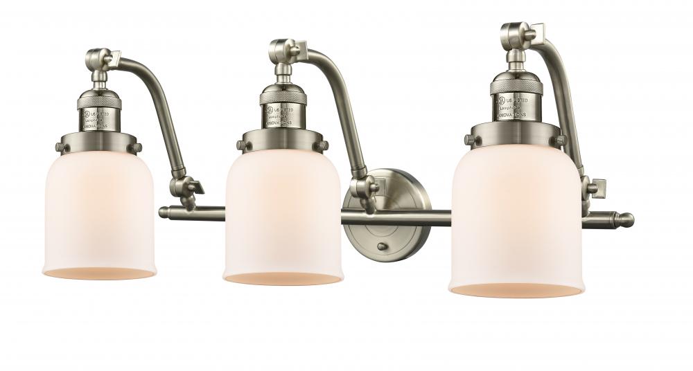 Bell - 3 Light - 28 inch - Brushed Satin Nickel - Adjustable Bath Vanity Light