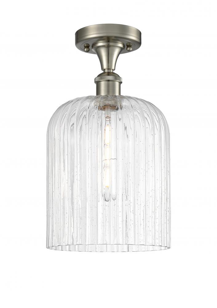 Bridal Veil - 1 Light - 5 inch - Brushed Satin Nickel - Semi-Flush Mount