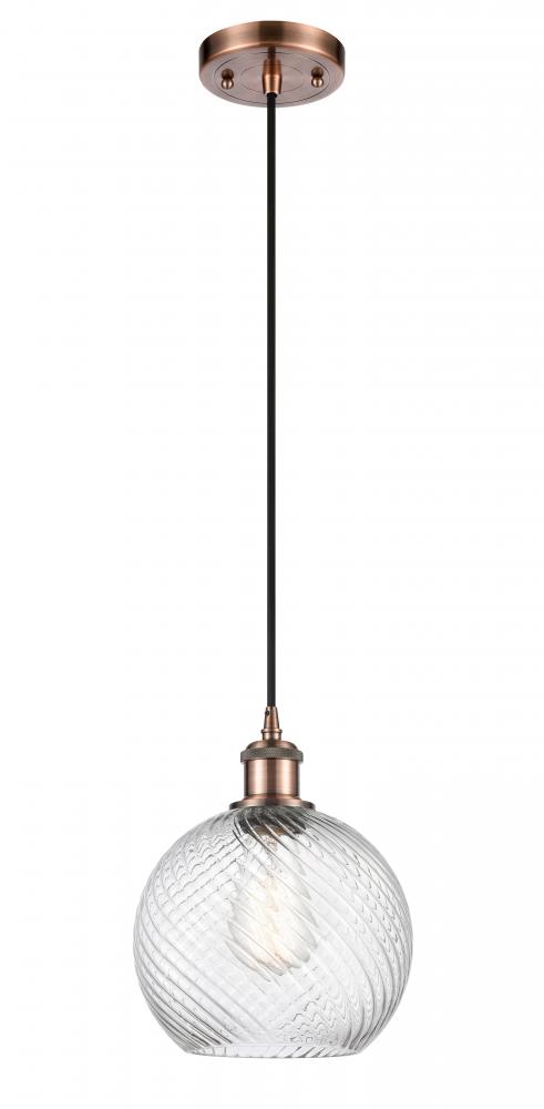 Twisted Swirl 1 Light Mini Pendant part of the Ballston Collection
