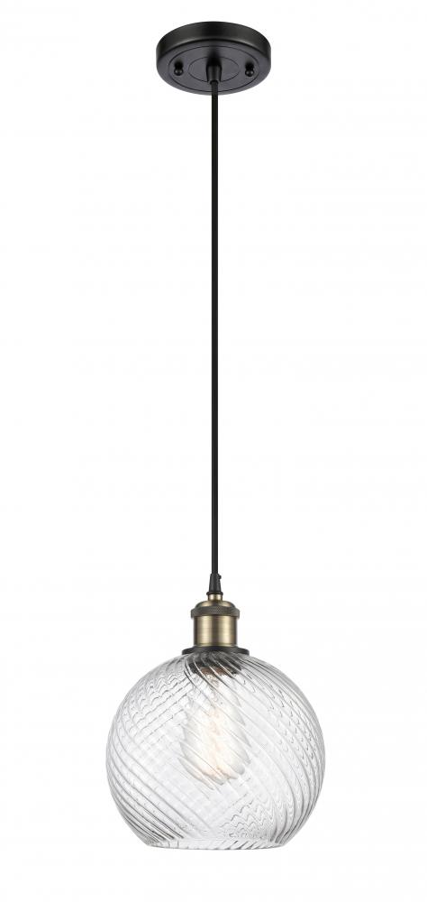 Twisted Swirl 1 Light Mini Pendant part of the Ballston Collection