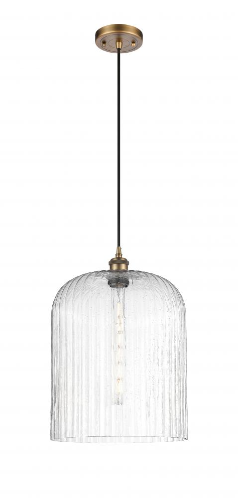 Bridal Veil - 1 Light - 5 inch - Brushed Brass - Cord hung - Mini Pendant