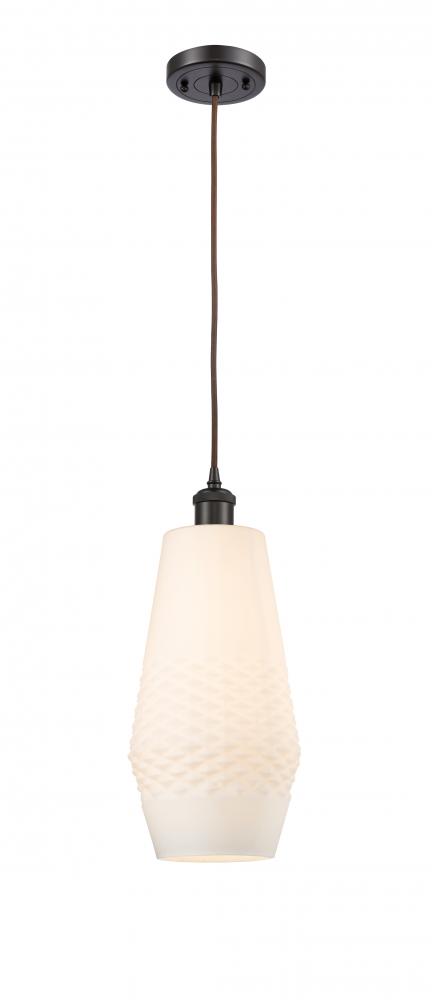 Windham - 1 Light - 7 inch - Oil Rubbed Bronze - Cord hung - Mini Pendant