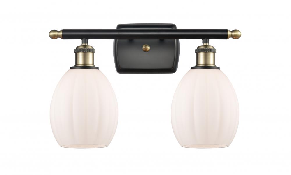 Eaton - 2 Light - 16 inch - Black Antique Brass - Bath Vanity Light
