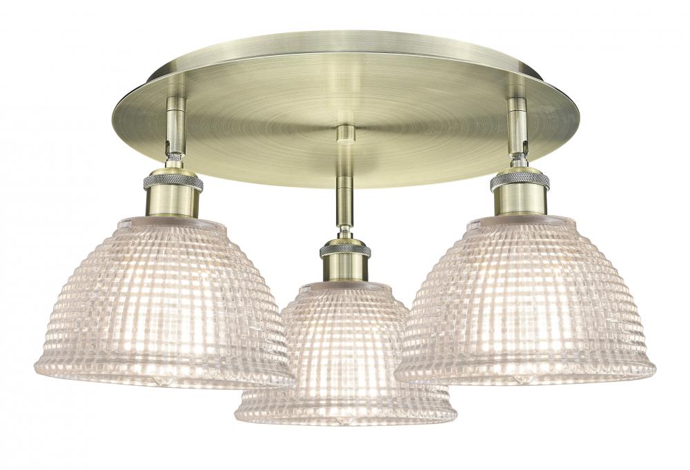 Arietta - 3 Light - 20 inch - Antique Brass - Semi-Flush Mount