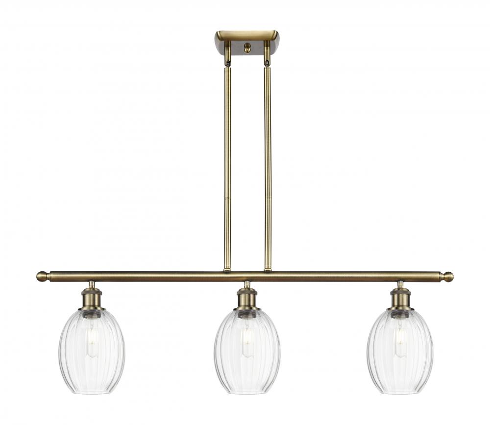 Preston Bulb - 3 Light - 36 inch - Antique Brass - Stem Hung - Island Light