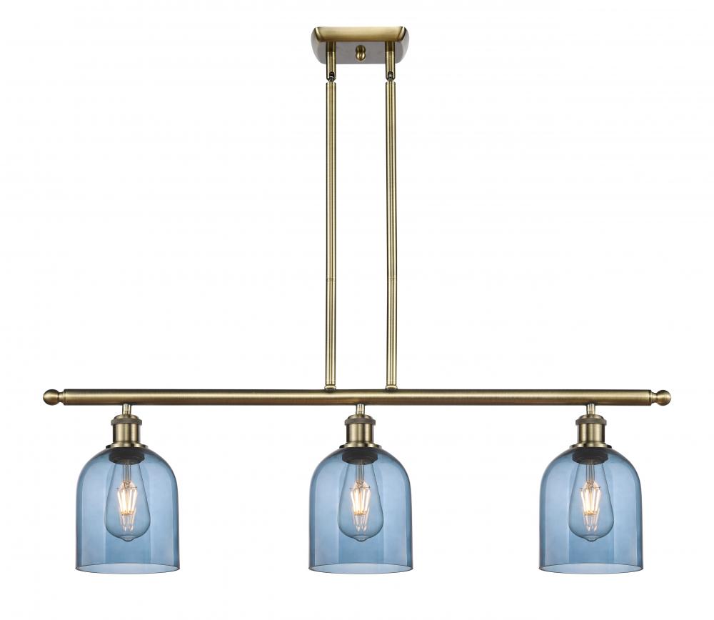 Bella - 3 Light - 36 inch - Antique Brass - Stem hung - Island Light