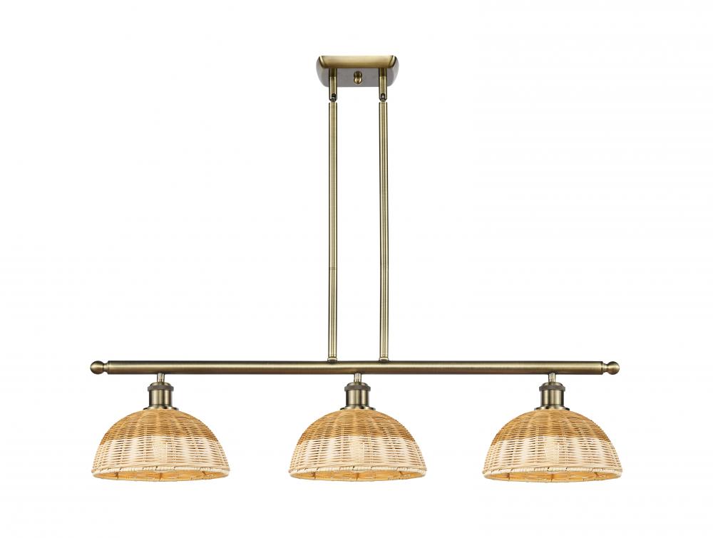 Bristol Natural II - 3 Light - 36 inch - Antique Brass - Stem Hung - Island Light