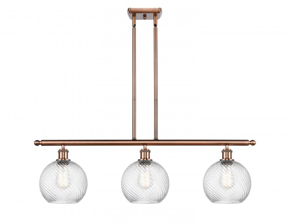 Twisted Swirl 3 Light Island Light part of the Ballston Collection