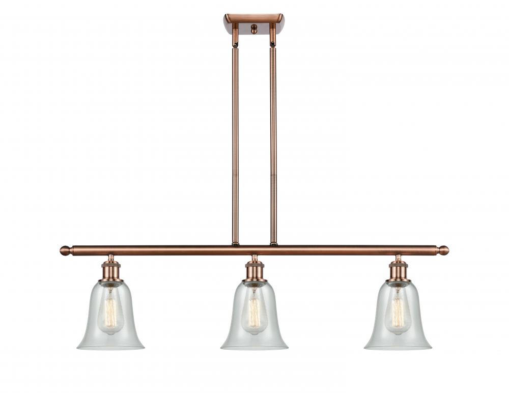 Hanover - 3 Light - 36 inch - Antique Copper - Stem hung - Island Light
