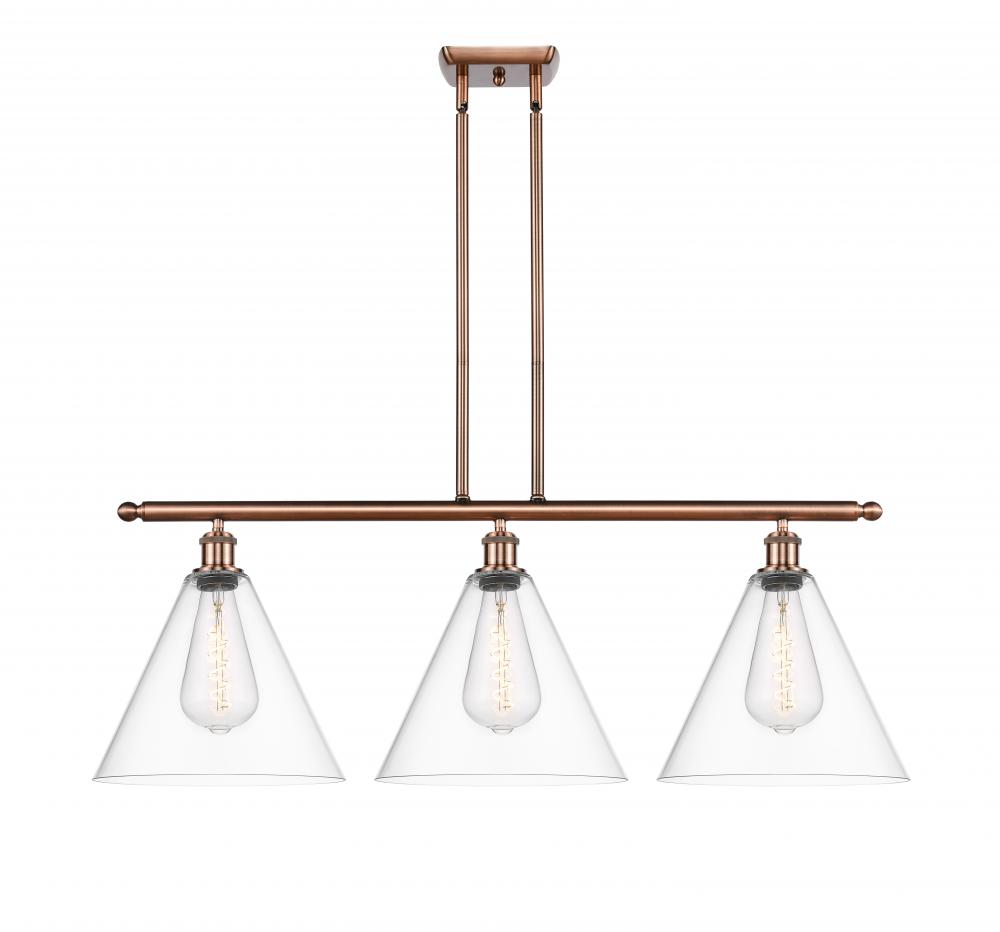 Berkshire - 3 Light - 39 inch - Antique Copper - Stem hung - Island Light