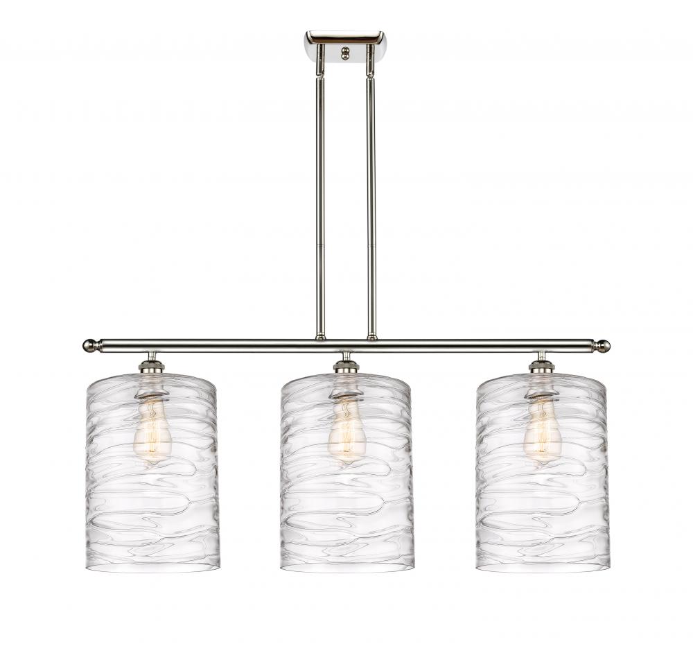 Cobbleskill - 3 Light - 36 inch - Polished Nickel - Stem hung - Island Light
