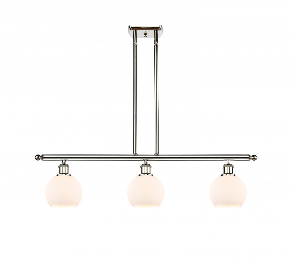 Athens - 3 Light - 36 inch - Polished Nickel - Stem hung - Island Light
