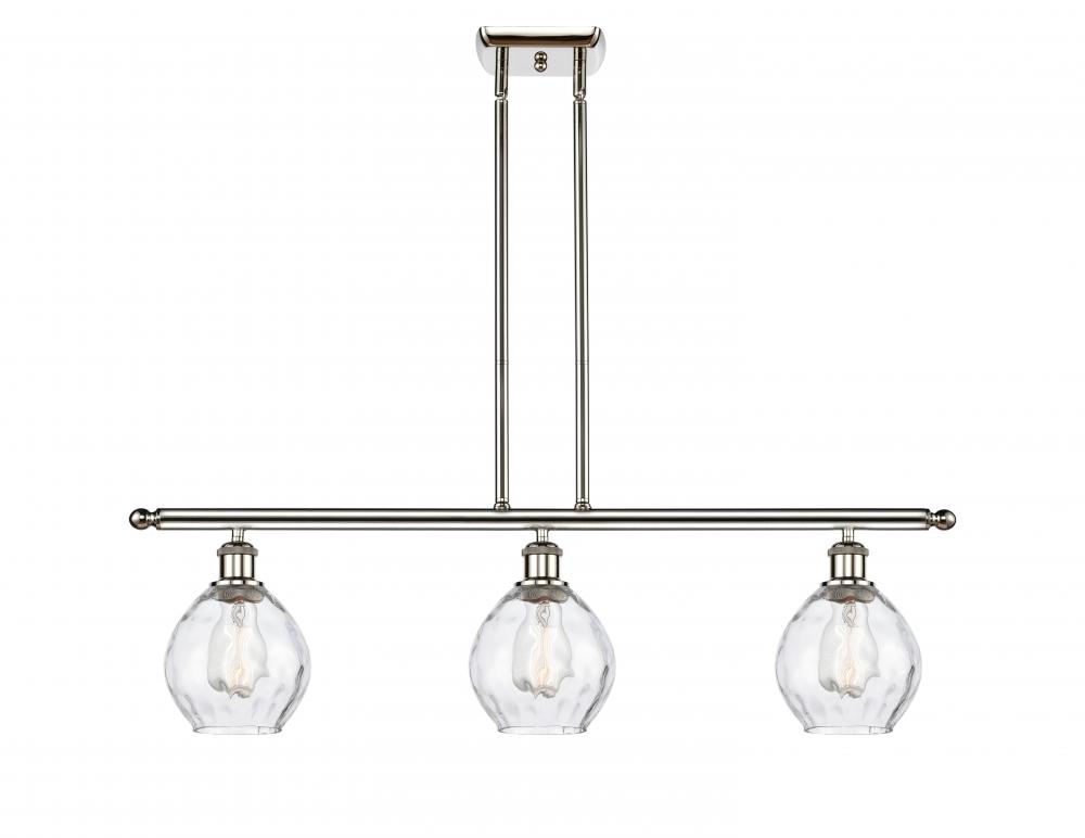 Waverly - 3 Light - 36 inch - Polished Nickel - Stem hung - Island Light