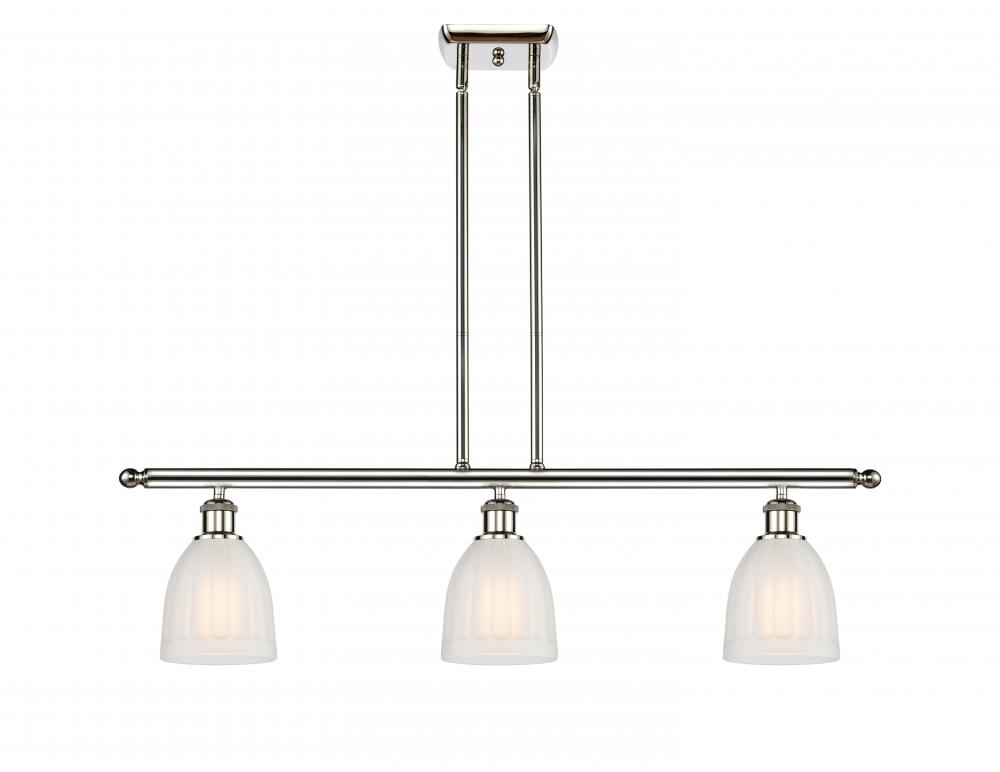 Brookfield - 3 Light - 36 inch - Polished Nickel - Stem hung - Island Light
