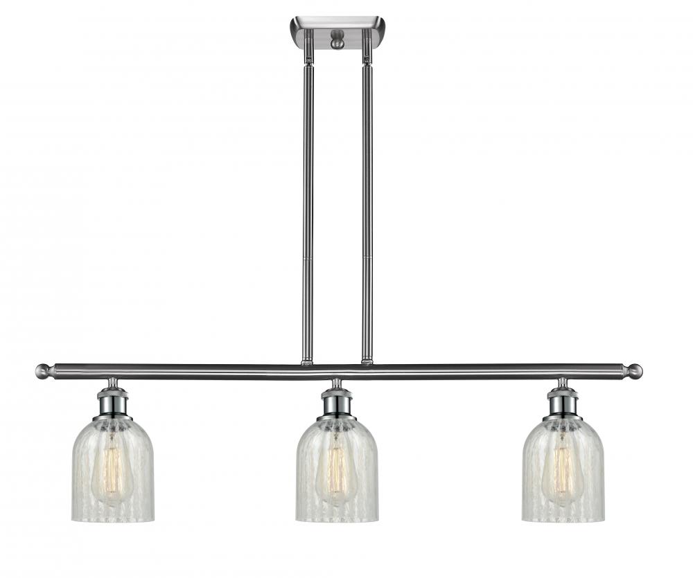 Caledonia - 3 Light - 36 inch - Brushed Satin Nickel - Stem hung - Island Light