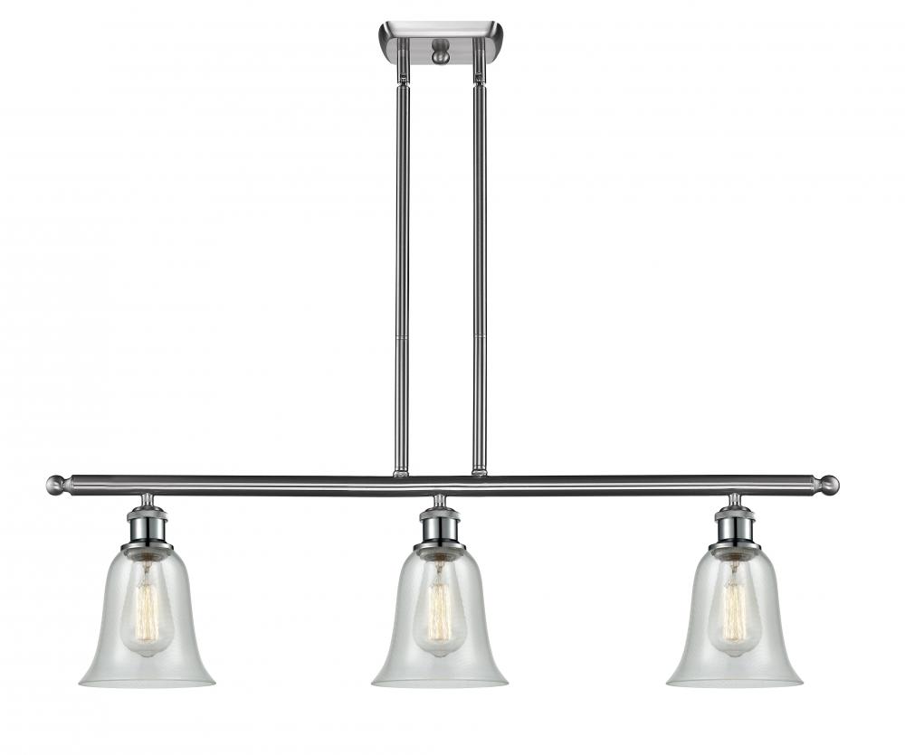 Hanover - 3 Light - 36 inch - Brushed Satin Nickel - Stem hung - Island Light