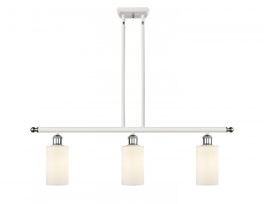 Clymer - 3 Light - 36 inch - White Polished Chrome - Stem hung - Island Light