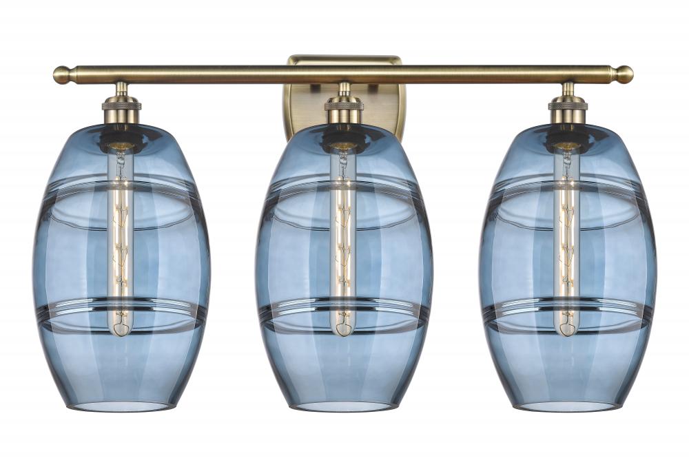 Vaz - 3 Light - 28 inch - Antique Brass - Bath Vanity Light
