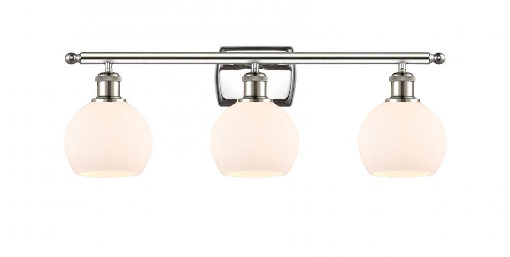 Athens - 3 Light - 26 inch - Polished Nickel - Bath Vanity Light