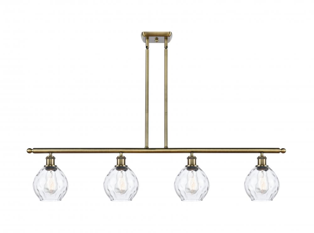 Waverly - 4 Light - 48 inch - Antique Brass - Stem hung - Island Light