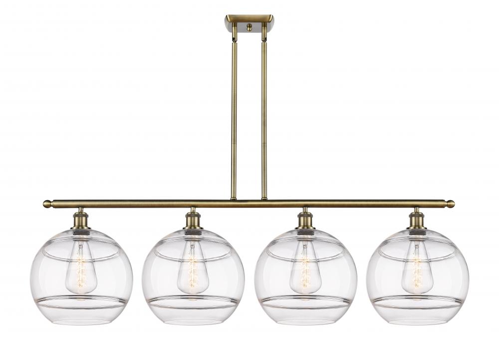 Rochester - 4 Light - 50 inch - Antique Brass - Stem hung - Island Light