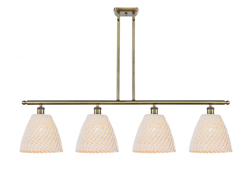 Bristol Natural - 4 Light - 48 inch - Antique Brass - Cord hung - Island Light