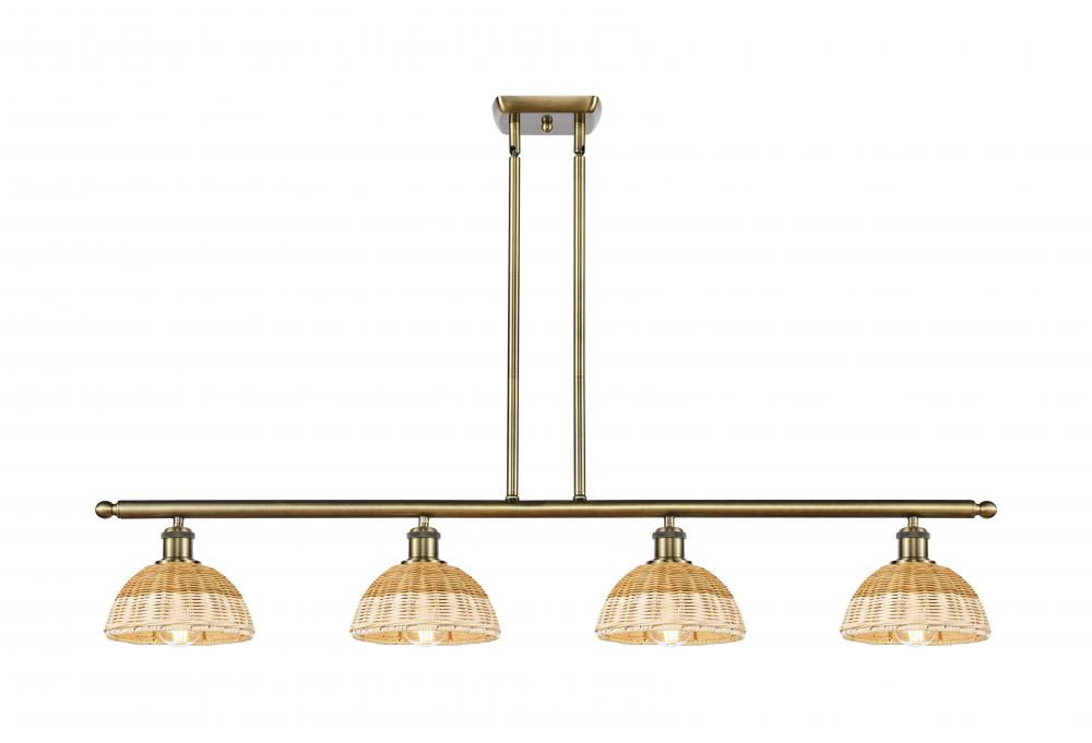 Bristol Natural II - 4 Light - 48 inch - Antique Brass - Stem Hung - Island Light