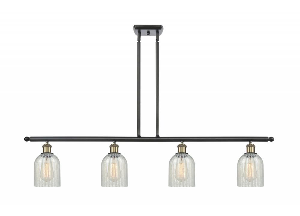 Caledonia - 4 Light - 48 inch - Black Antique Brass - Stem hung - Island Light