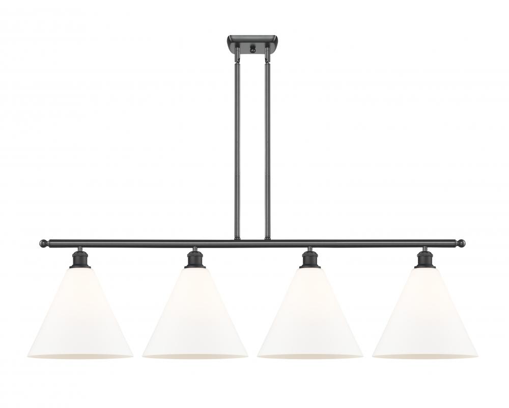 Berkshire - 4 Light - 50 inch - Matte Black - Stem hung - Island Light